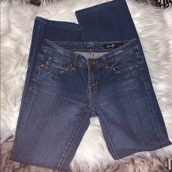 💚 Seven7 Distressed Blue Jeans. - Picture 4 of 8